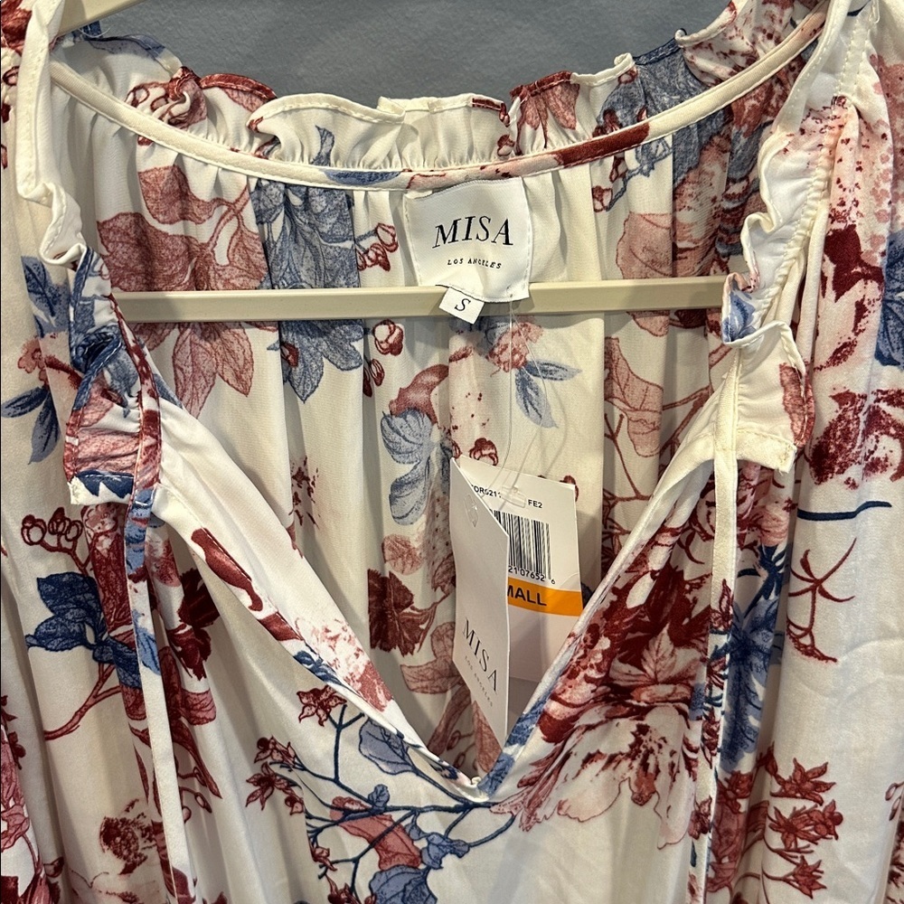 New MISA Los Angeles Cecilia Ruffle Dress Floral - Picture 6 of 7